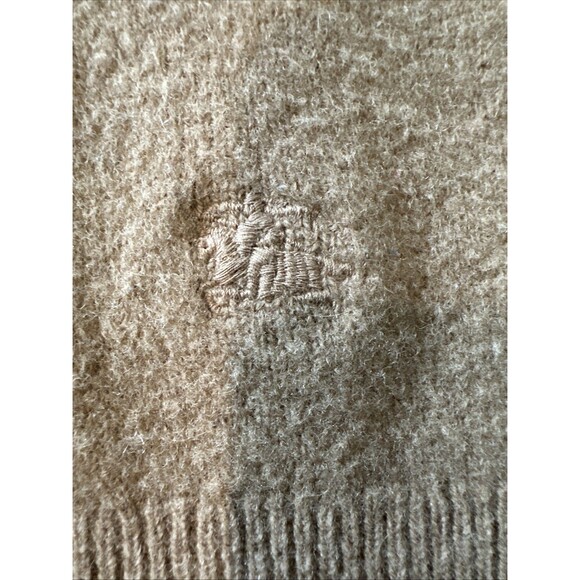 Burberrys Vintage Beige Women’s Size Medium 8-10 Lambs wool Sweater Brown Warm - Picture 5 of 16